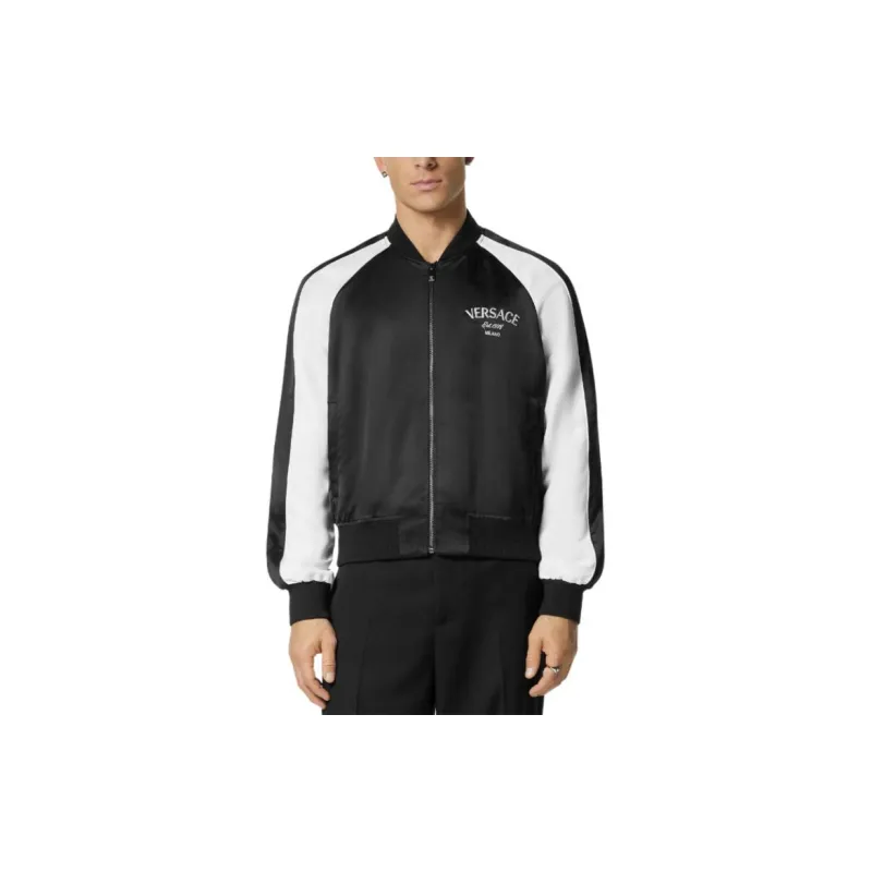 VERSACE Logo-embroidered Bomber Jacket-2