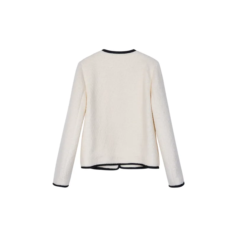 MISSSHINE Cropped Coats Women's Creamy Apricot-1