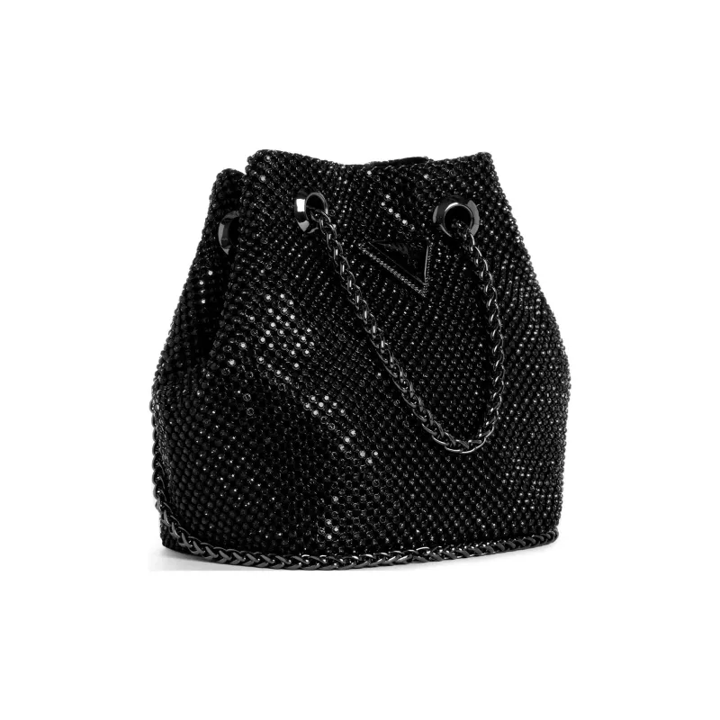 GUESS Rhinestone Shoulder Bag, Crossbody Bag Women's Black-1
