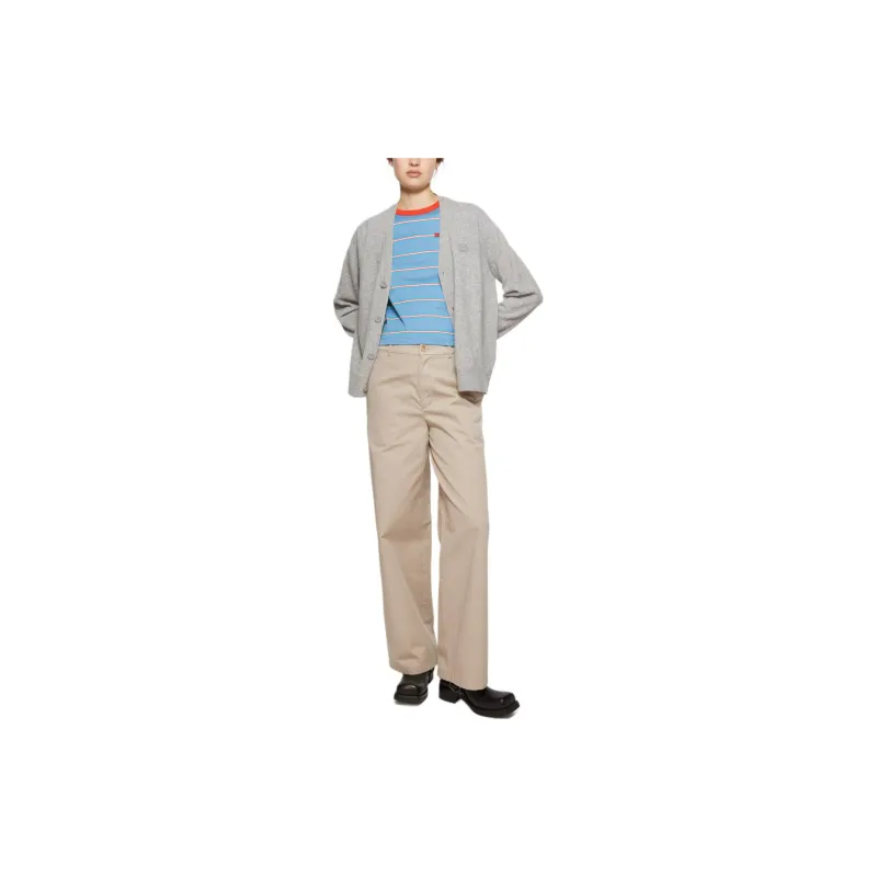 Acne Studios Logo Patch Wide-Leg Trousers-3