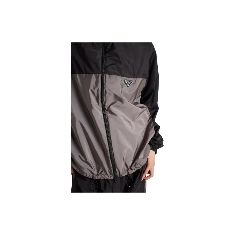 PRADA Triangle Logo Zipped Jacket-4