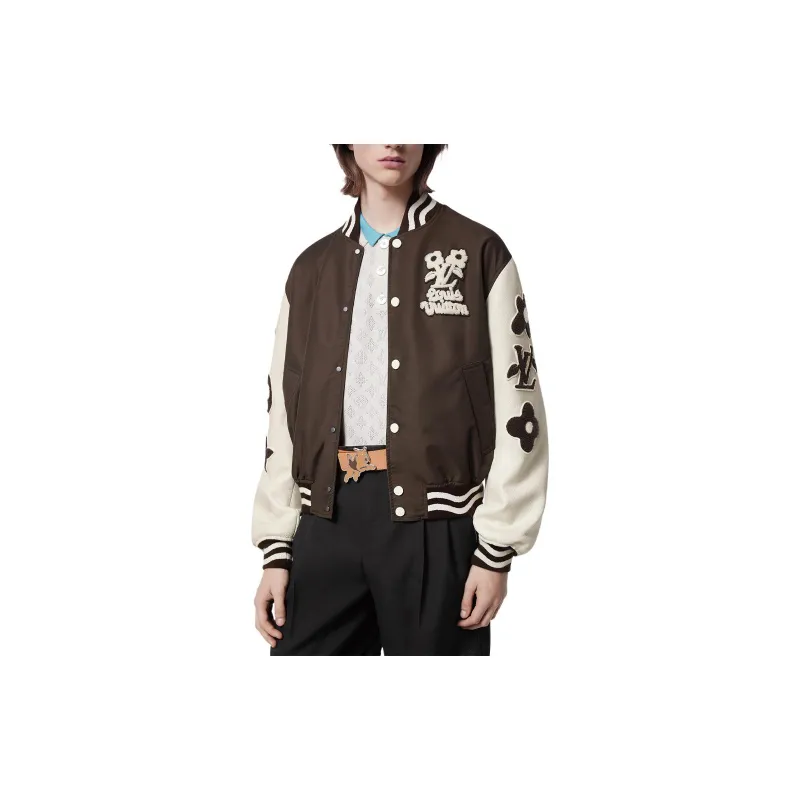 LOUIS VUITTON By Tyler The Creator Embroidered Varsity Jacket-4
