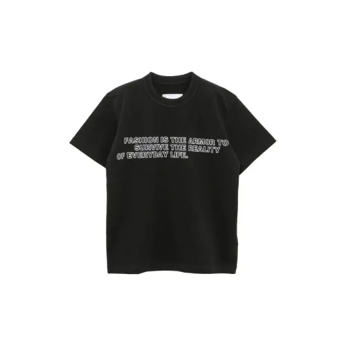 Sacai Bill Cunningham Collaboration T-Shirts Unisex Black