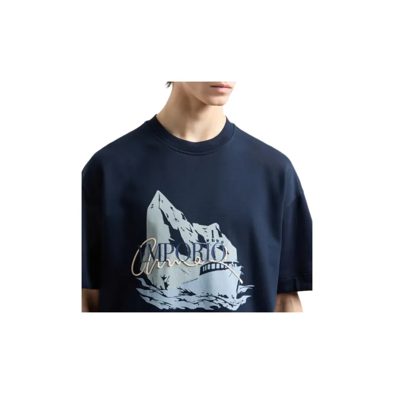 EMPORIO ARMANI Graphic Printed Crewneck T Shirt-4