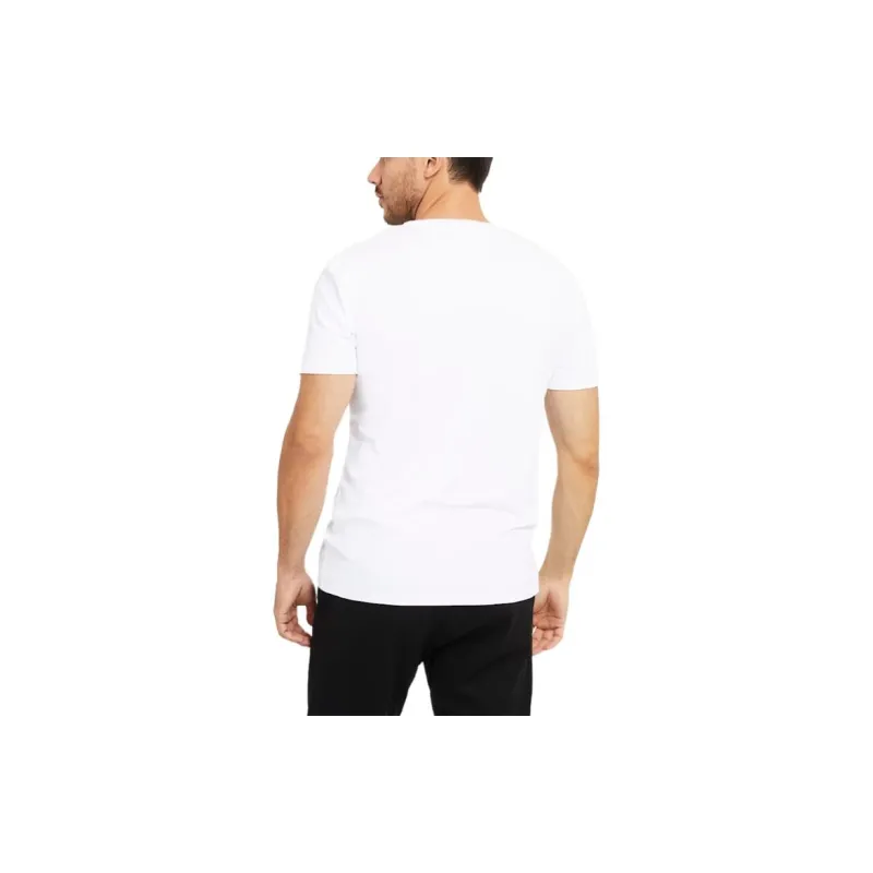GUESS Signature Crewneck Tee T-Shirt Men's White-3