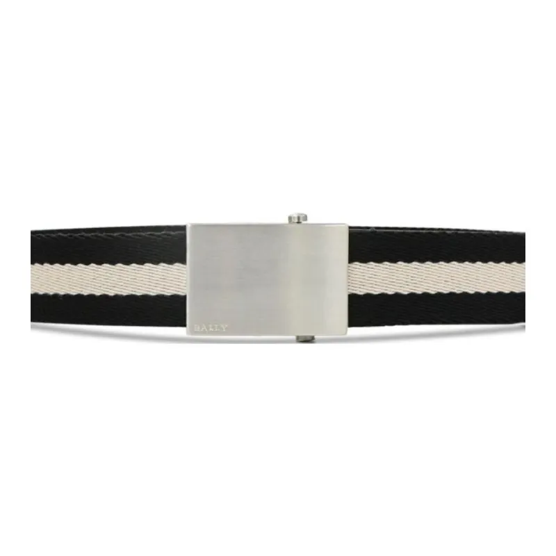 BALLY Black/White Belt Men's Width 3.5CM-1