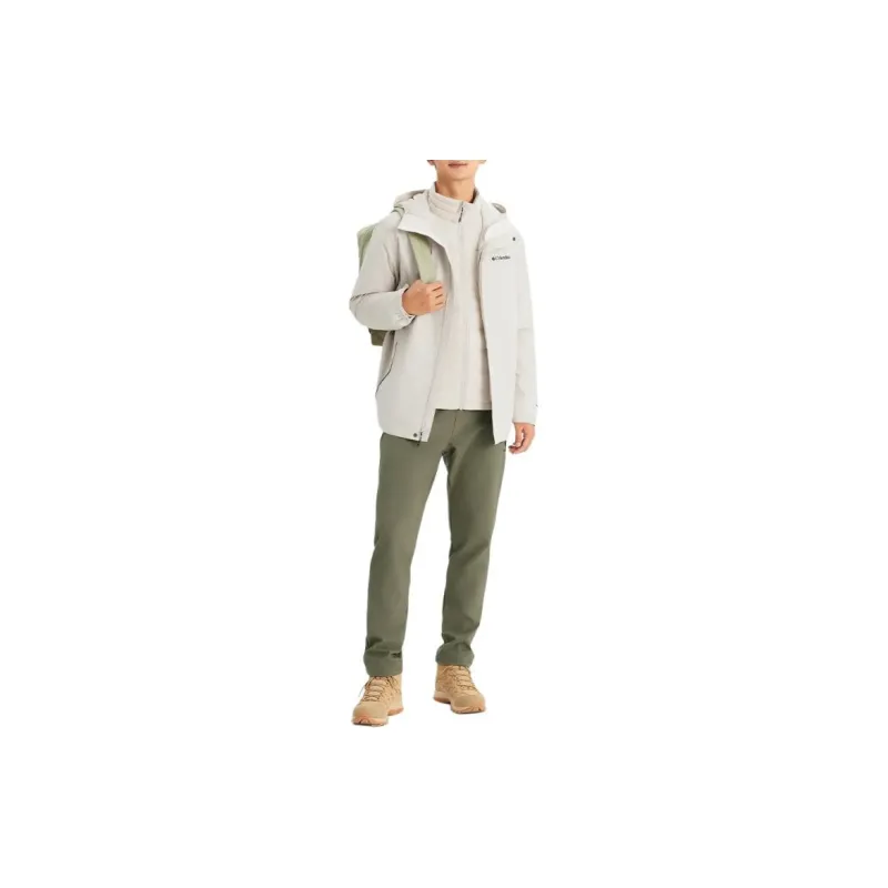 Columbia CAM HEIGHTS 2 Outdoor Hiking Waterproof And Windproof To Keep Warm Windbreaker Jacket Unisex Ecru-4