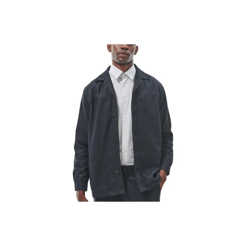 BARBOUR Barbour Stonefort Regular Fit Overshirt Shirt Men's Charcoal-2