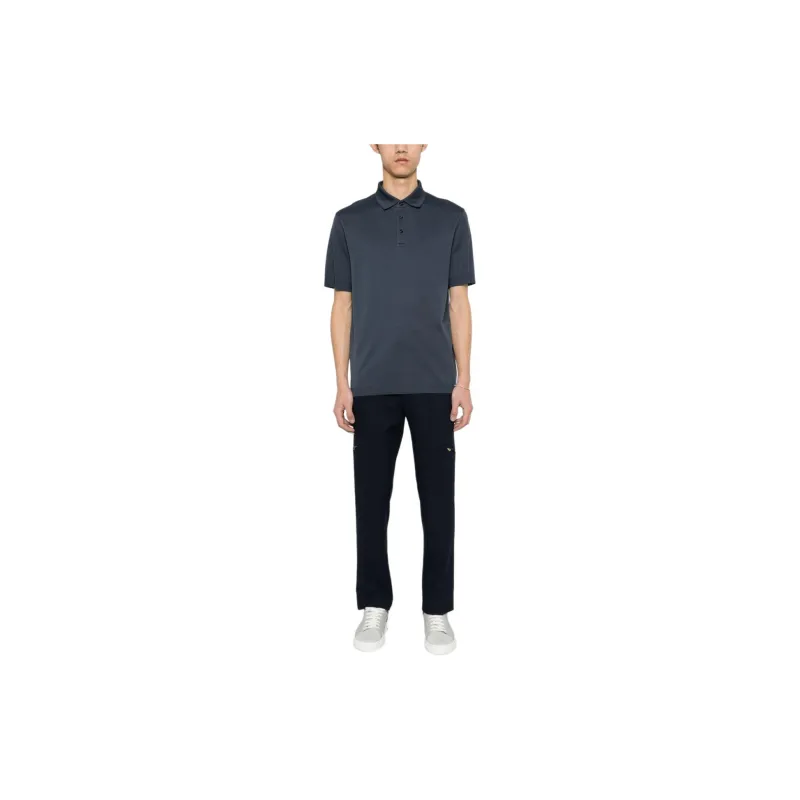 HERNO Short Sleeved Knitted Polo Shirt-1