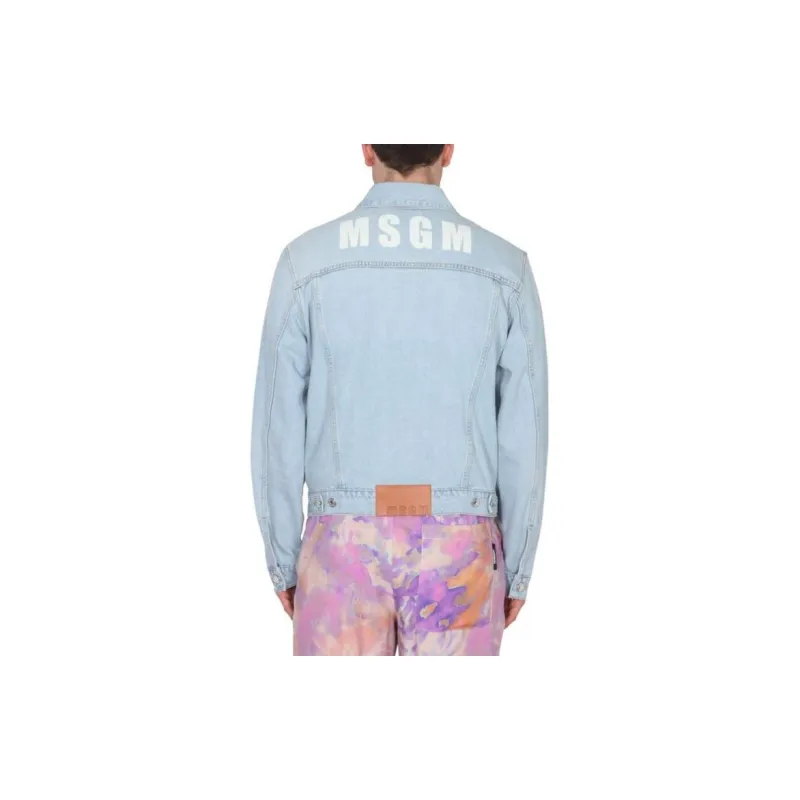 MSGM Logo Patch Denim Jacket-2