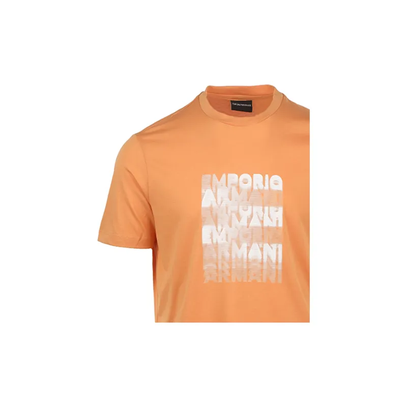 EMPORIO ARMANI T Shirts Men Orange Yellow-3