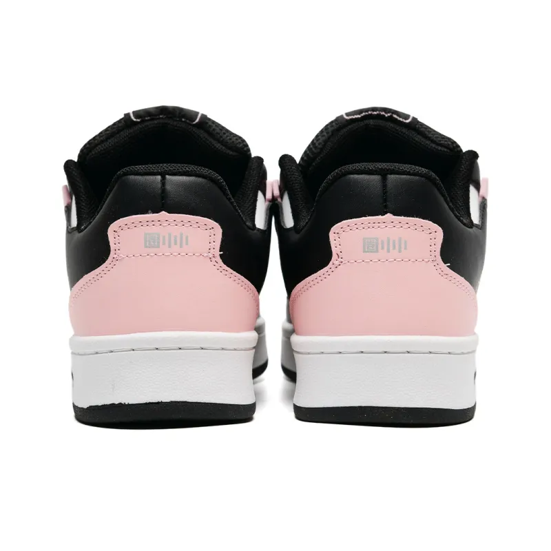 Circle small Skateboard Shoes Unisex Low Top Black Pink/Blue Pink-5