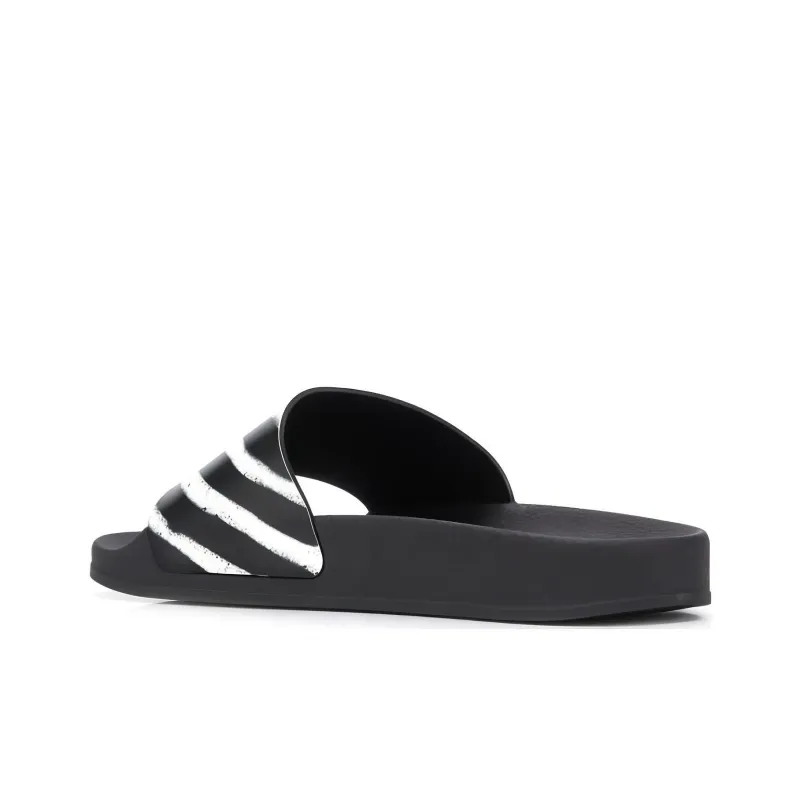 OFF WHITE Spray Stripes Slider Black White SS20-7