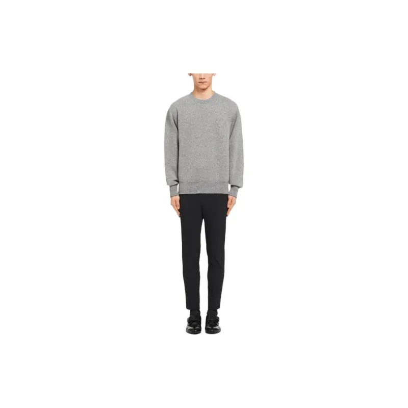 PRADA Cashmere Sweaters Men Gray-1
