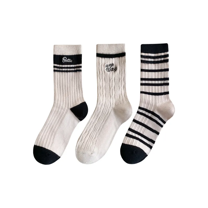 XXLLG Mid Calf Socks Women's 3 Pack-6