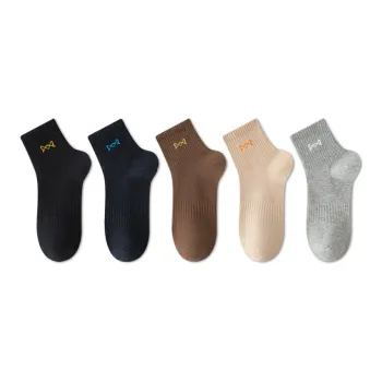 MIIOW Mid Calf Socks Unisex 5 Pack