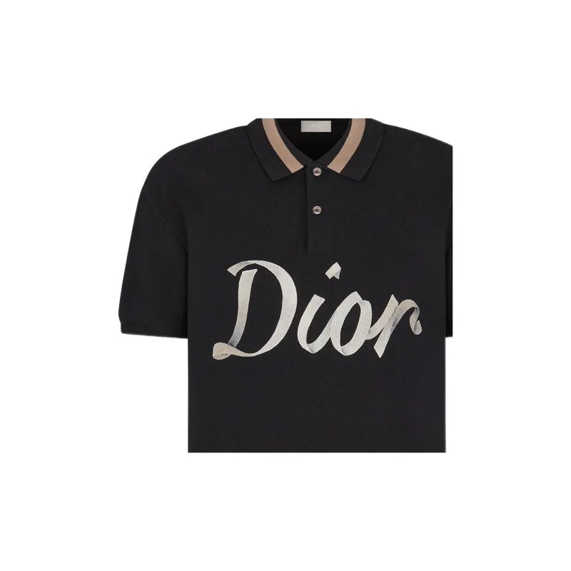 DIOR Quarterly New Products Polo Shirt Men's Black-5