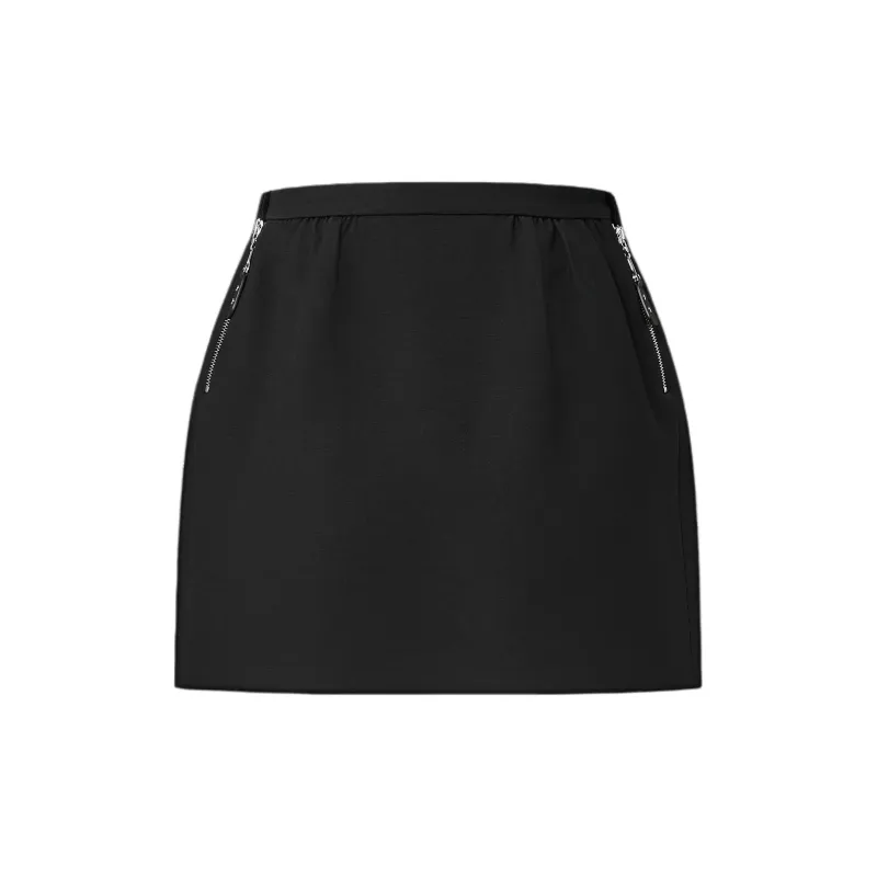LOUIS VUITTON Double Zipper Mini Skirt-1