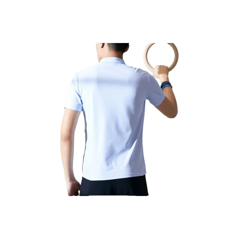 XTEP Comprehensive Training Short Sleeved Polo Shirt Men's Light Blue-4