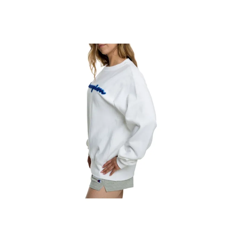Champion Crew Neck Loose Fit Regular Sweatshirt US Version Unisex White-3