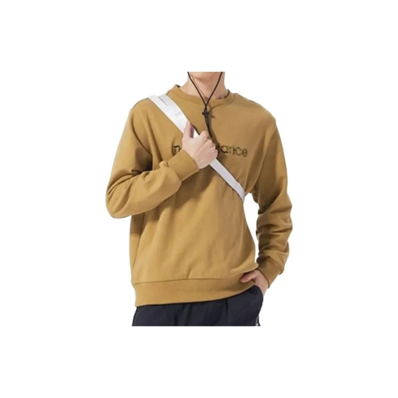 New Balance Sweatshirts Men Yellow-2
