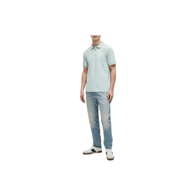 HUGO BOSS Logo embossed Piqué Polo Shirt-5