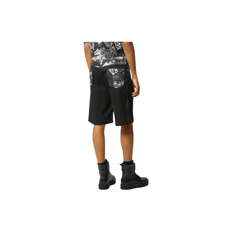 VERSACE JEANS COUTURE Magazine Cotton Shorts-2