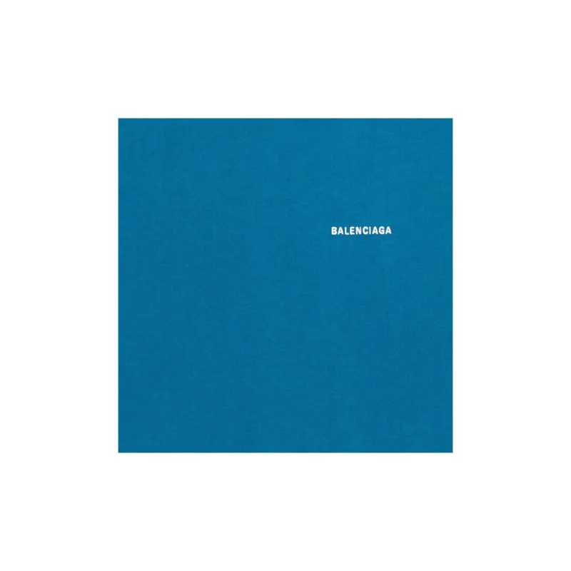 Balenciaga T Shirt, Loose Fit Men's Azure Blue-5