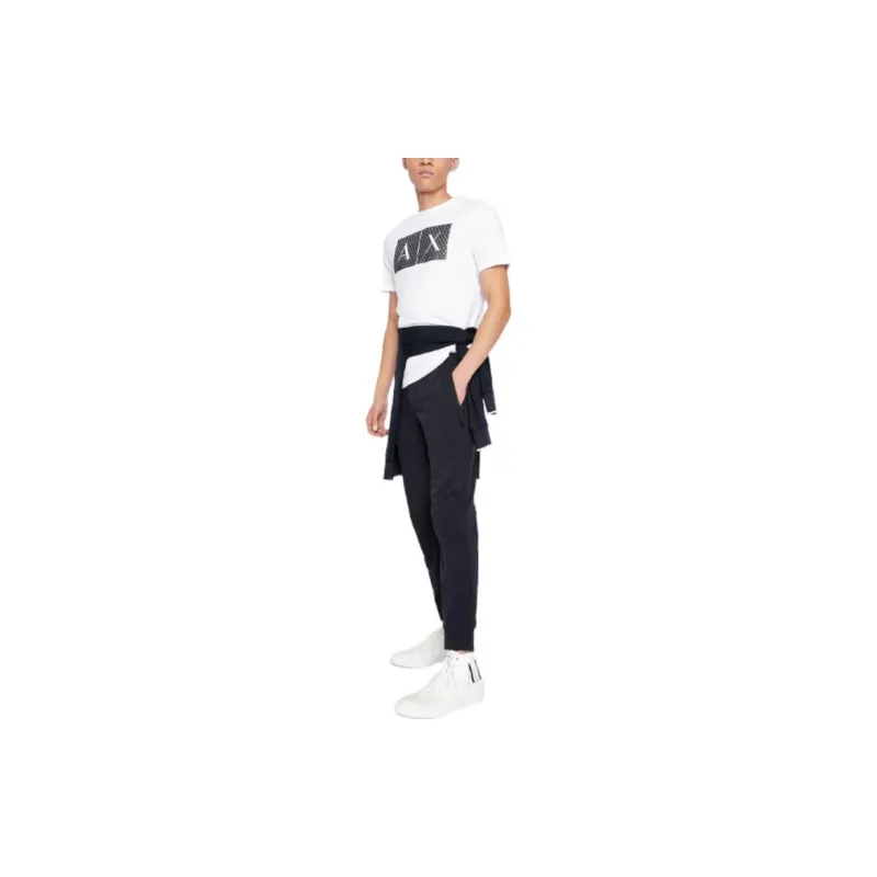ARMANI EXCHANGE Logo Printed Drawstring Track Trousers-1