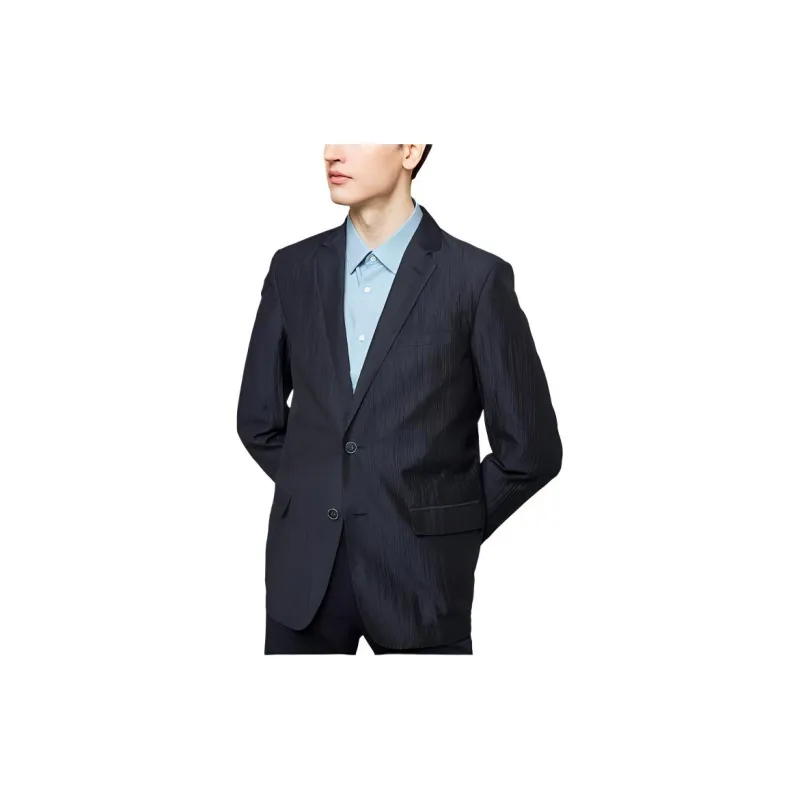 Francesco Totti Business Suit Men's Black Navy Blue-1