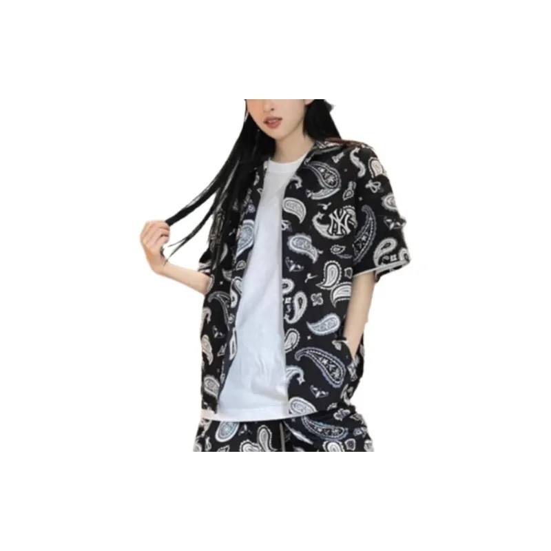 MLB Cashew Flowers Shirts Unisex Black-2