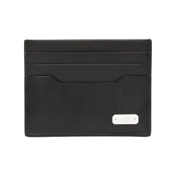 Dunhill Leather Card Clip Card Holder Men's Black