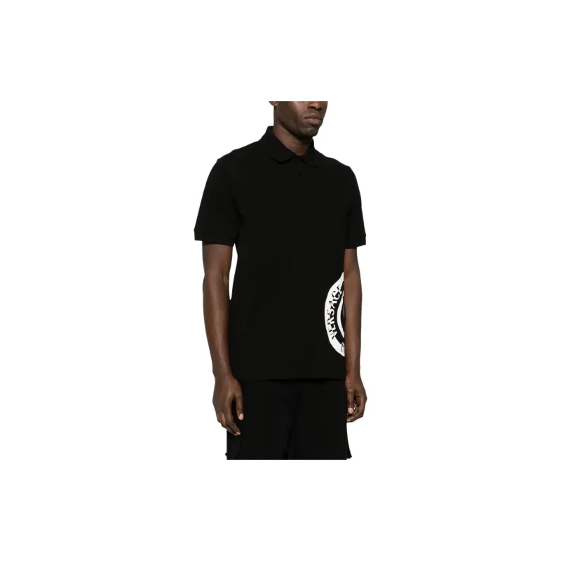 VERSACE JEANS COUTURE Logo print Cotton Polo Shirt-3