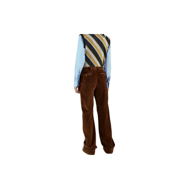 GUCCI Wide Wale Corduroy Beach Trousers-2