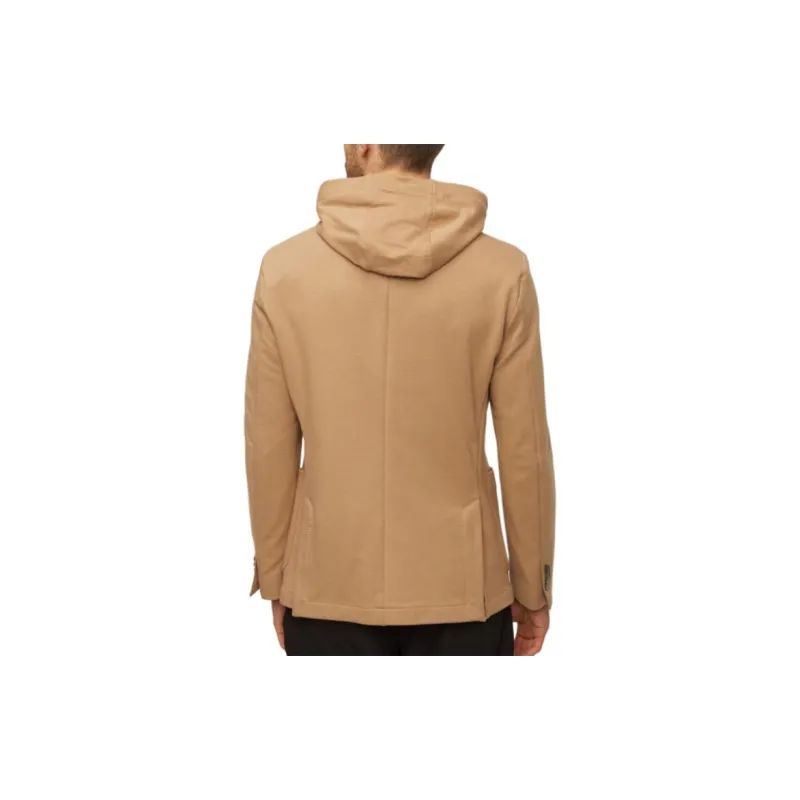 HUGO BOSS Hooded Jacket Hugo Boss C-Hanry J-Hoodie Jackets Coats Men's Light Brown-4