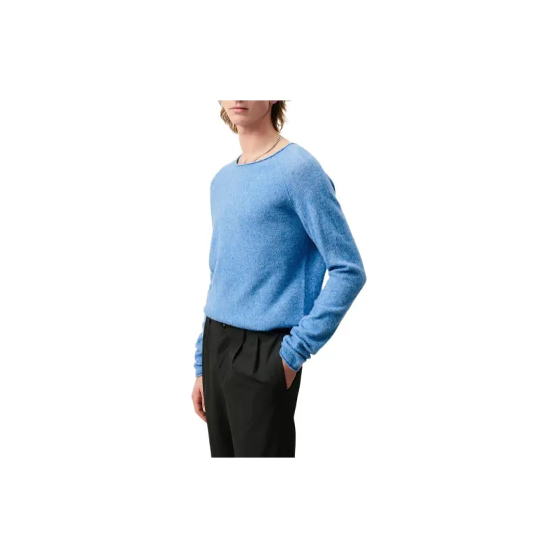AMERICAN VINTAGE A.M FW24 Jumper Docatown Sweater Men's LAKE MELANGE/Lake Mixed-3