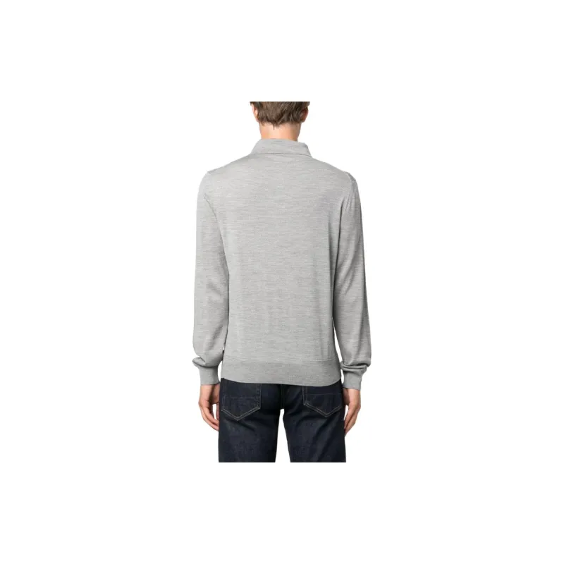 TOM FORD Long Sleeved Knitted Polo Shirt-2