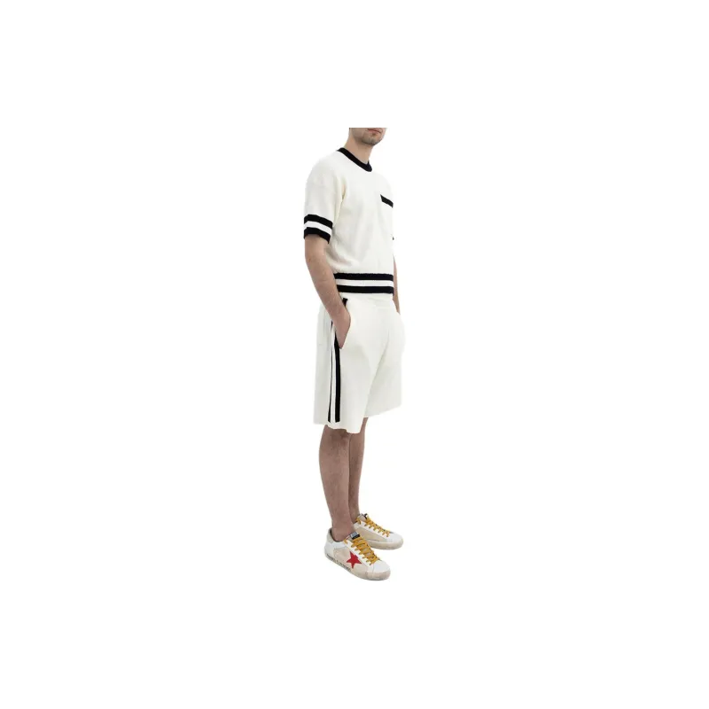 Golden Goose Lionel Striped Knitted Shorts-4