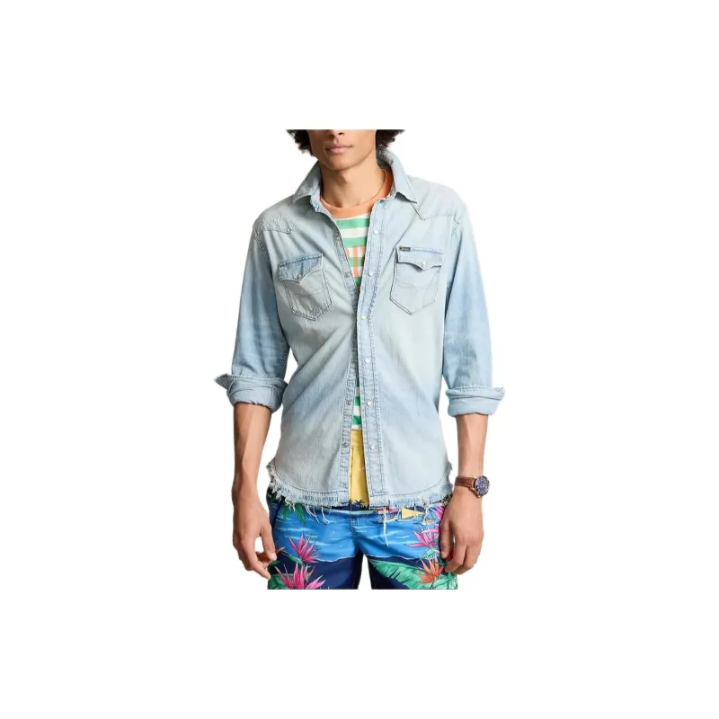Polo Ralph Lauren Logo patch Denim Shirt-2