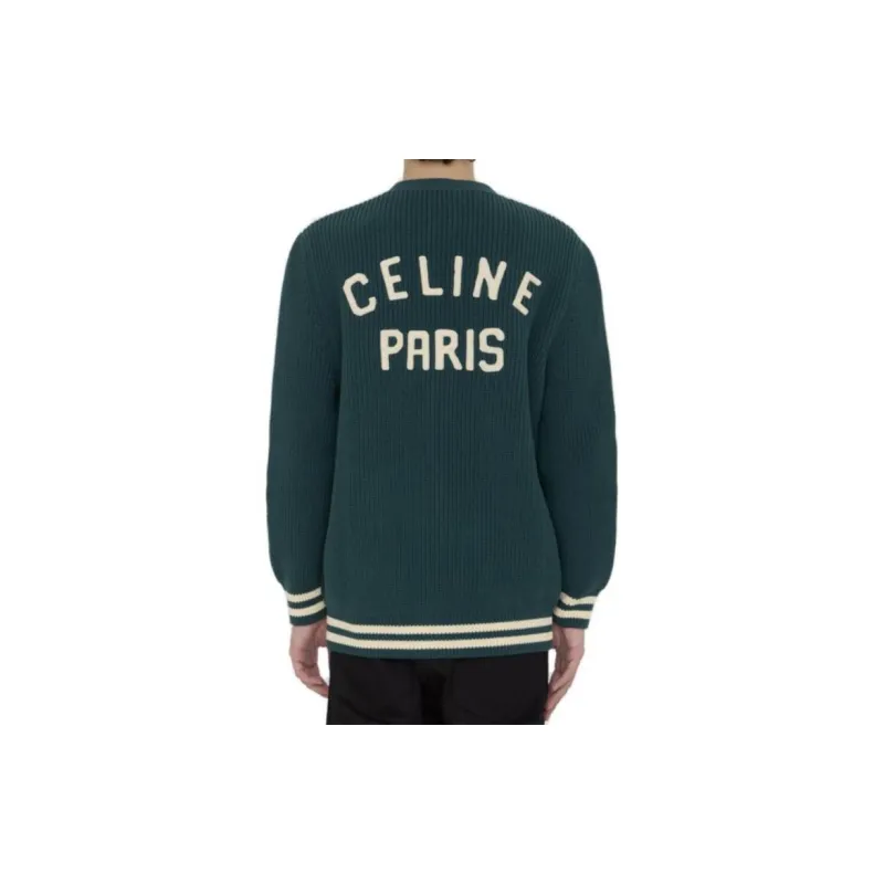 CELINE College Cardigan In Cotton-3