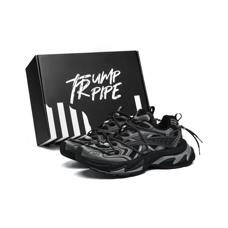 TRUMPPIPE Cushioning Balance Low Top Chunky Sneakers Unisex Haze Gray Box Included-0