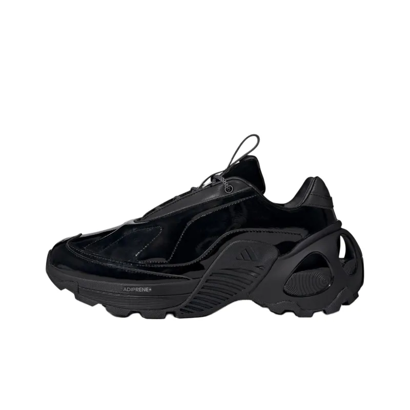 Adidas Wonder Runner Cushioned Slip Resistant Low Top Running Shoes Unisex Black-0