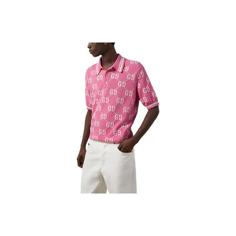 GUCCI Monogrammed Polo Shirt-3