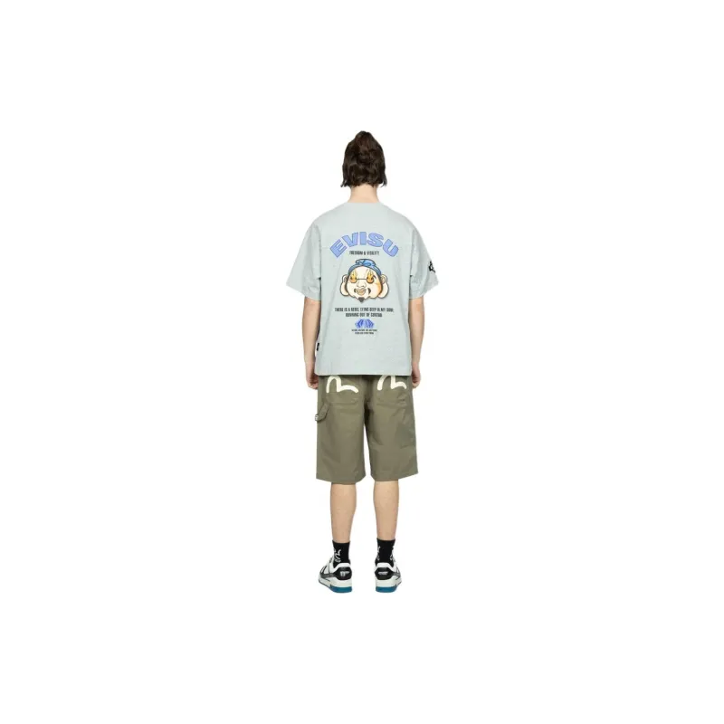 EVISU T Shirts Men Heather Gray-4
