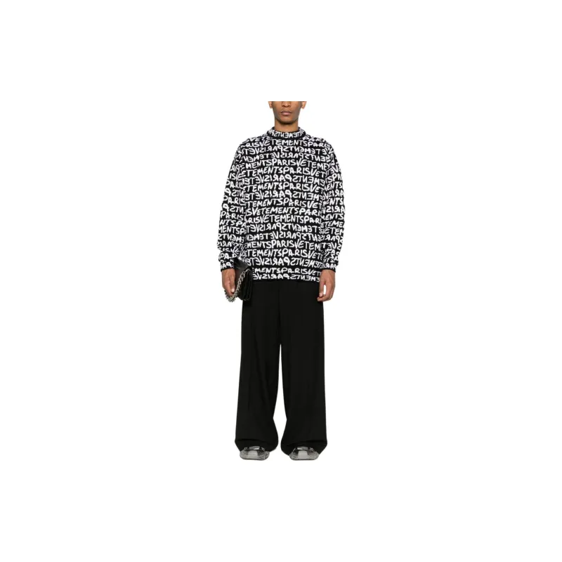 Vetements Intarsia-knit Logo Wool Jumper-1