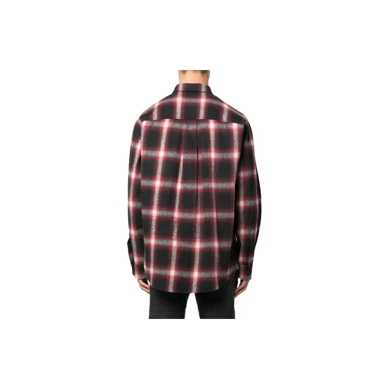 DSQUARED2 Logo print Checked Cotton Shirt-2