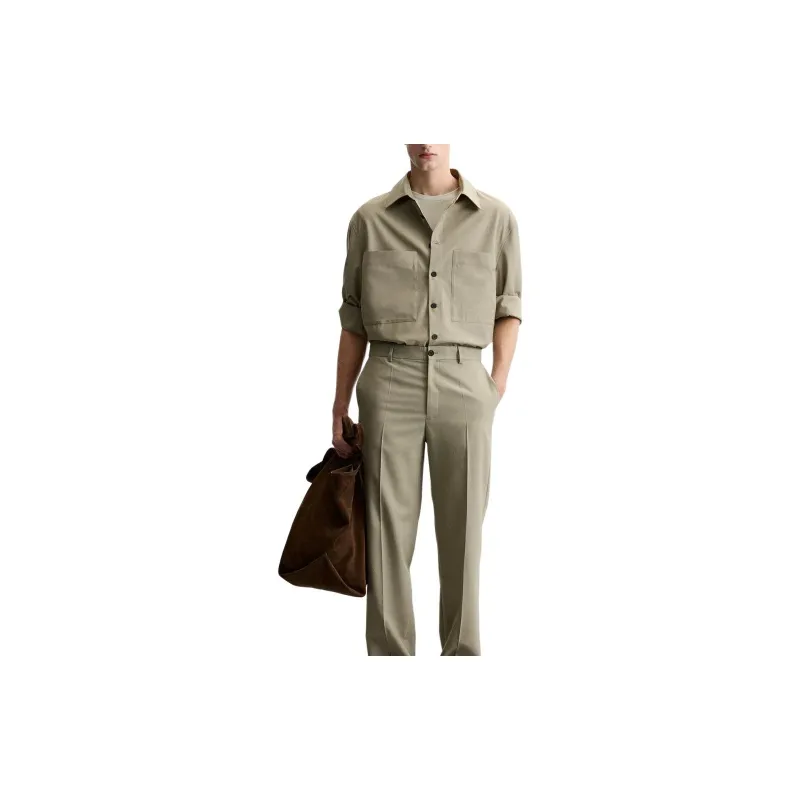 ZARA Jackets Coats Men's Beige/Green-2