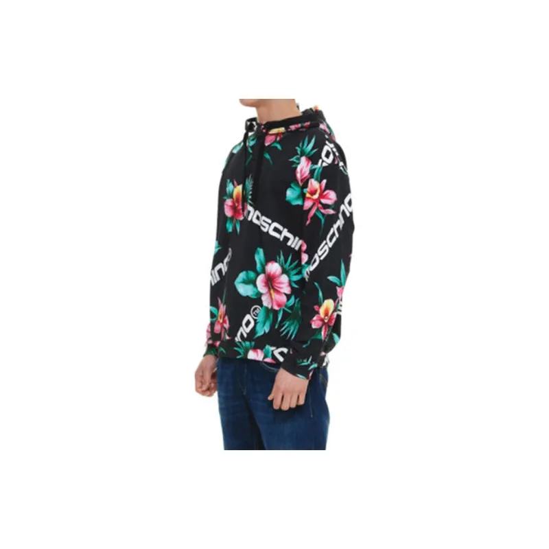 MOSCHINO Floral Printed Drawstring Hoodie-3