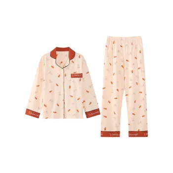 MADALLO Pajama Set Women's Apricot Garden Rabbit Fun
