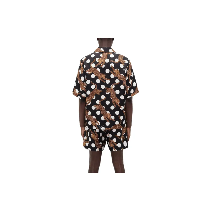 AMIRI Leopard Polka Dots Bowling Shirt-2